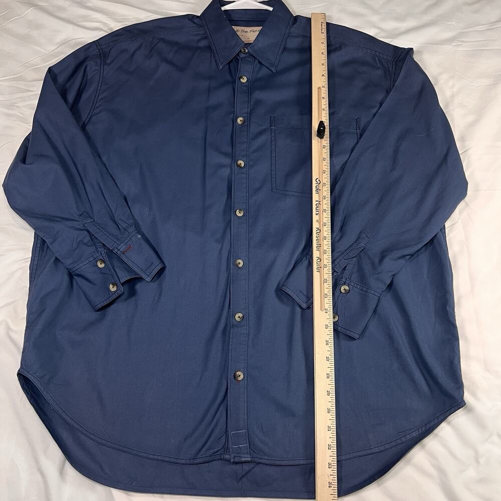 We The Free Shirt Men’s Size M Blue Button Down Long Sleeve 100% Cotton Preppy - Picture 7 of 12